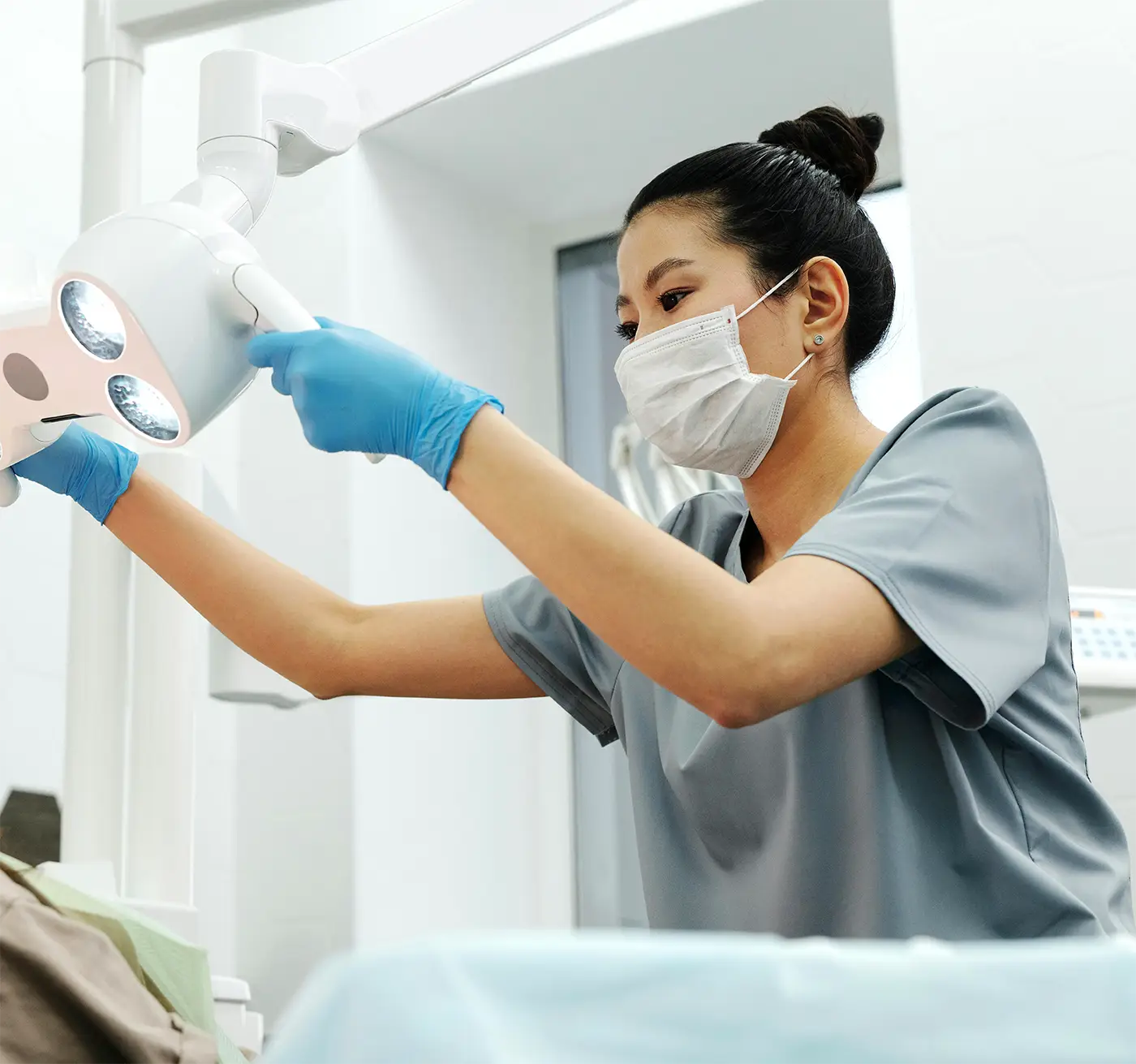 Hygienist and patient